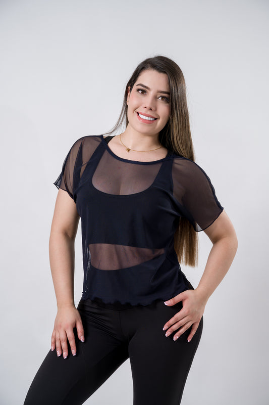 BLUSA MESH TWIST