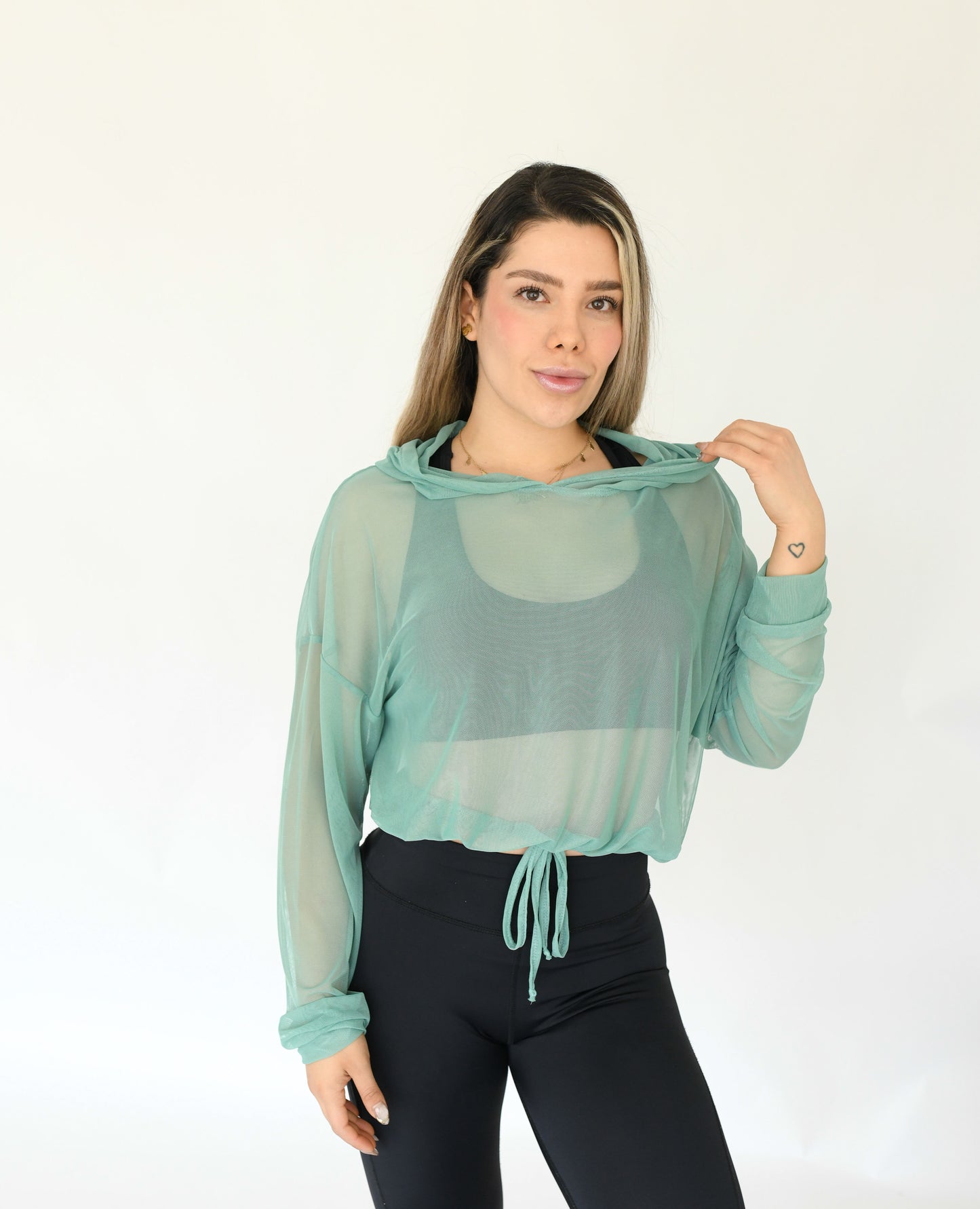 SUDADERA MESH ESPALDA ABIERTA