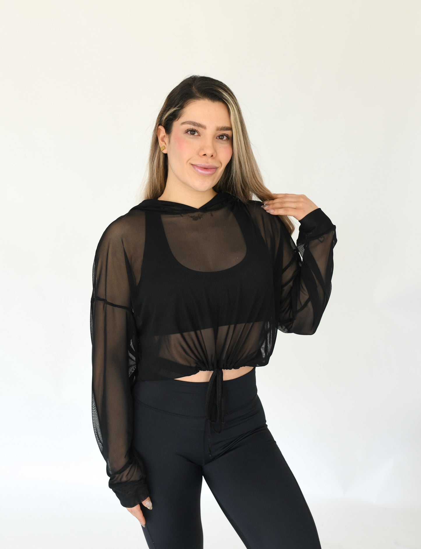 SUDADERA MESH ESPALDA ABIERTA