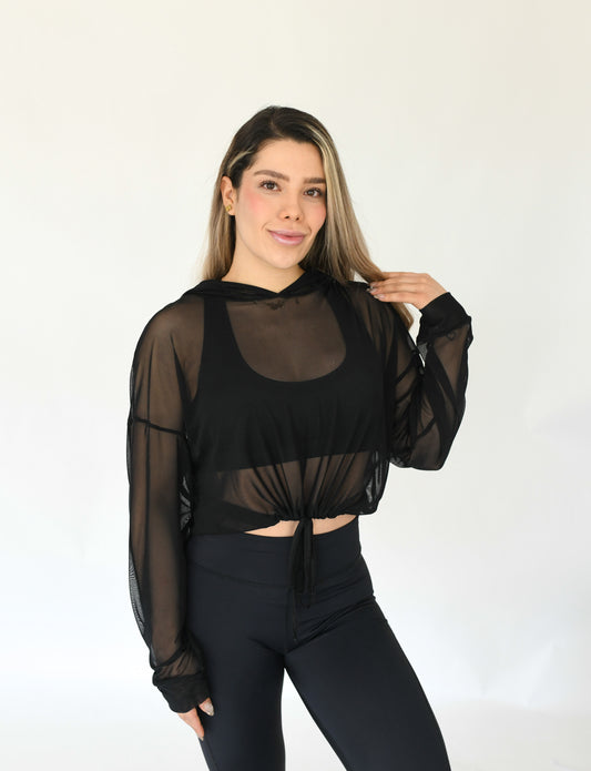 SUDADERA MESH ESPALDA ABIERTA