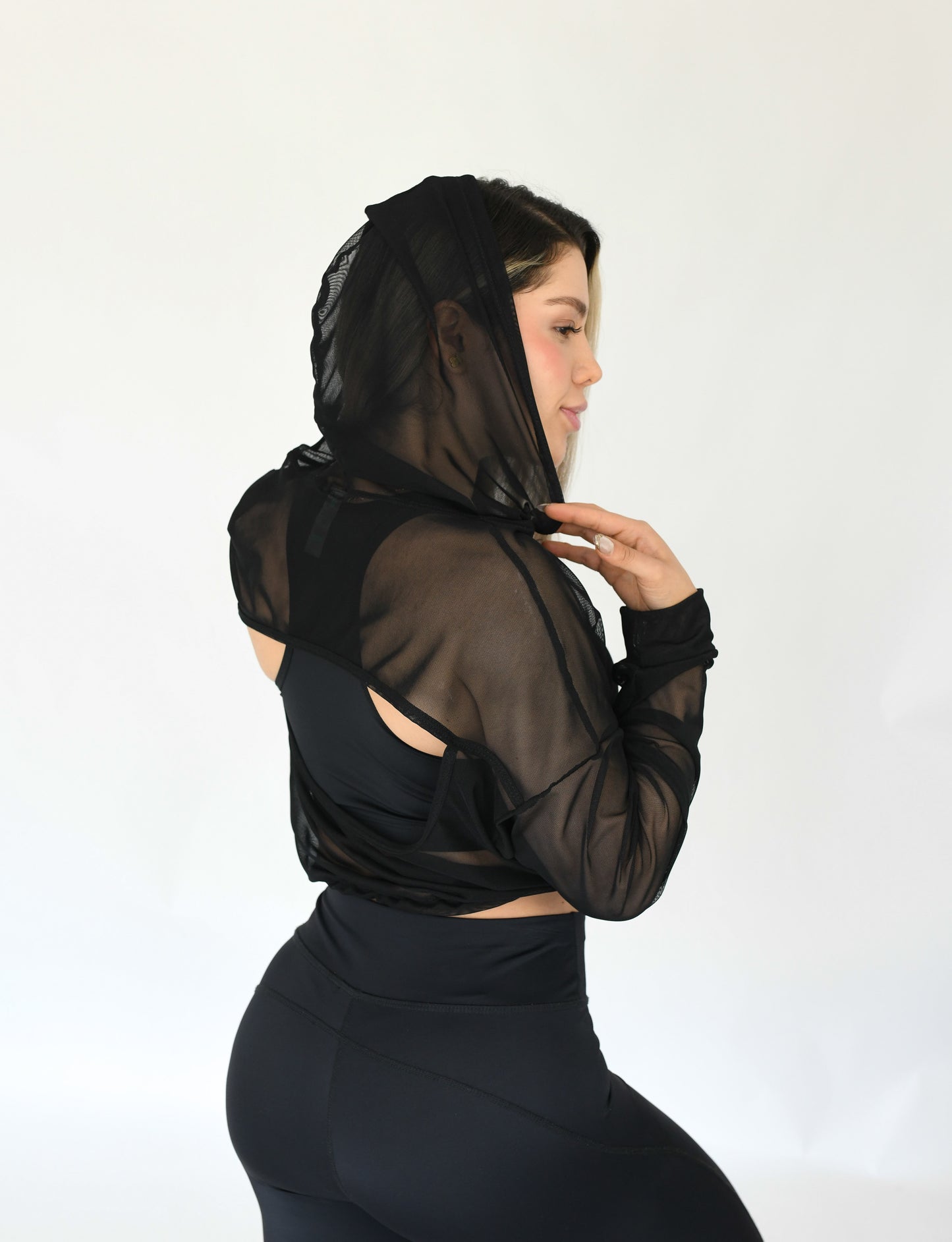 SUDADERA MESH ESPALDA ABIERTA