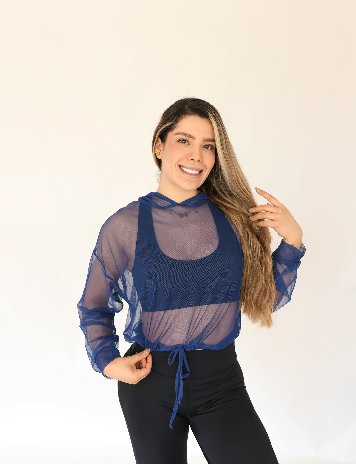 SUDADERA MESH ESPALDA ABIERTA