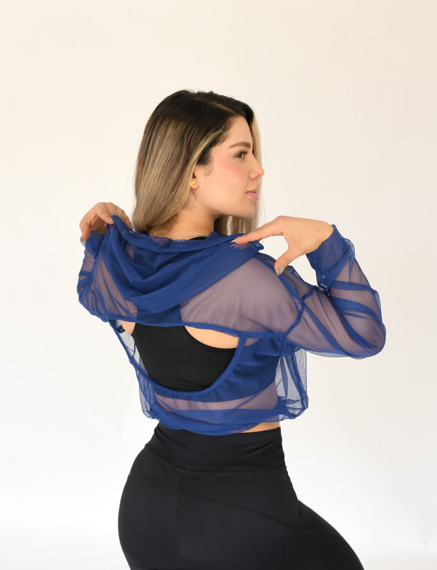 SUDADERA MESH ESPALDA ABIERTA