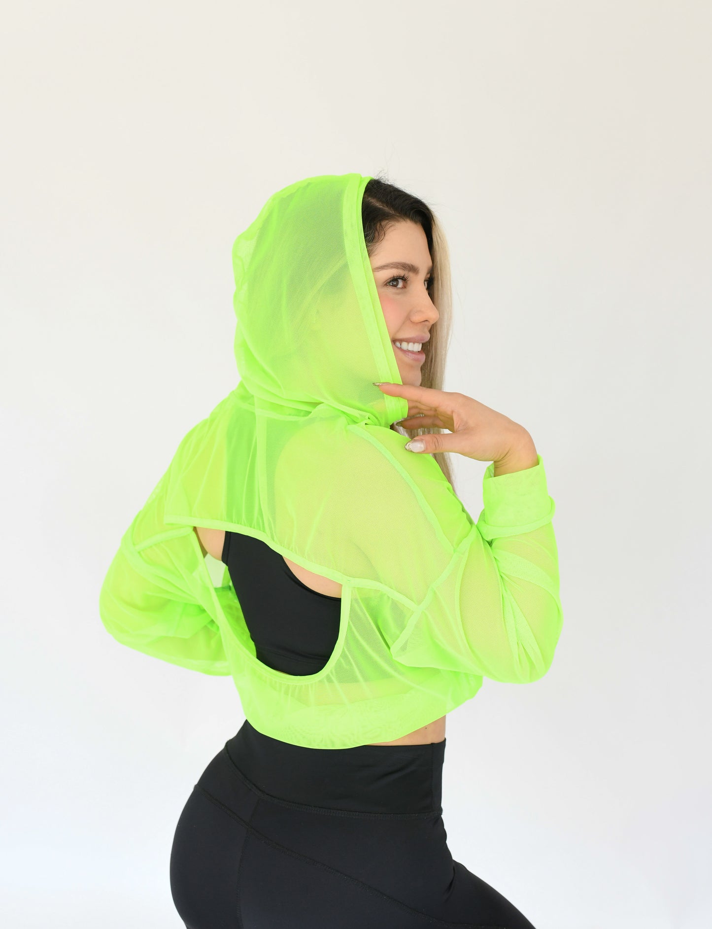 SUDADERA MESH ESPALDA ABIERTA