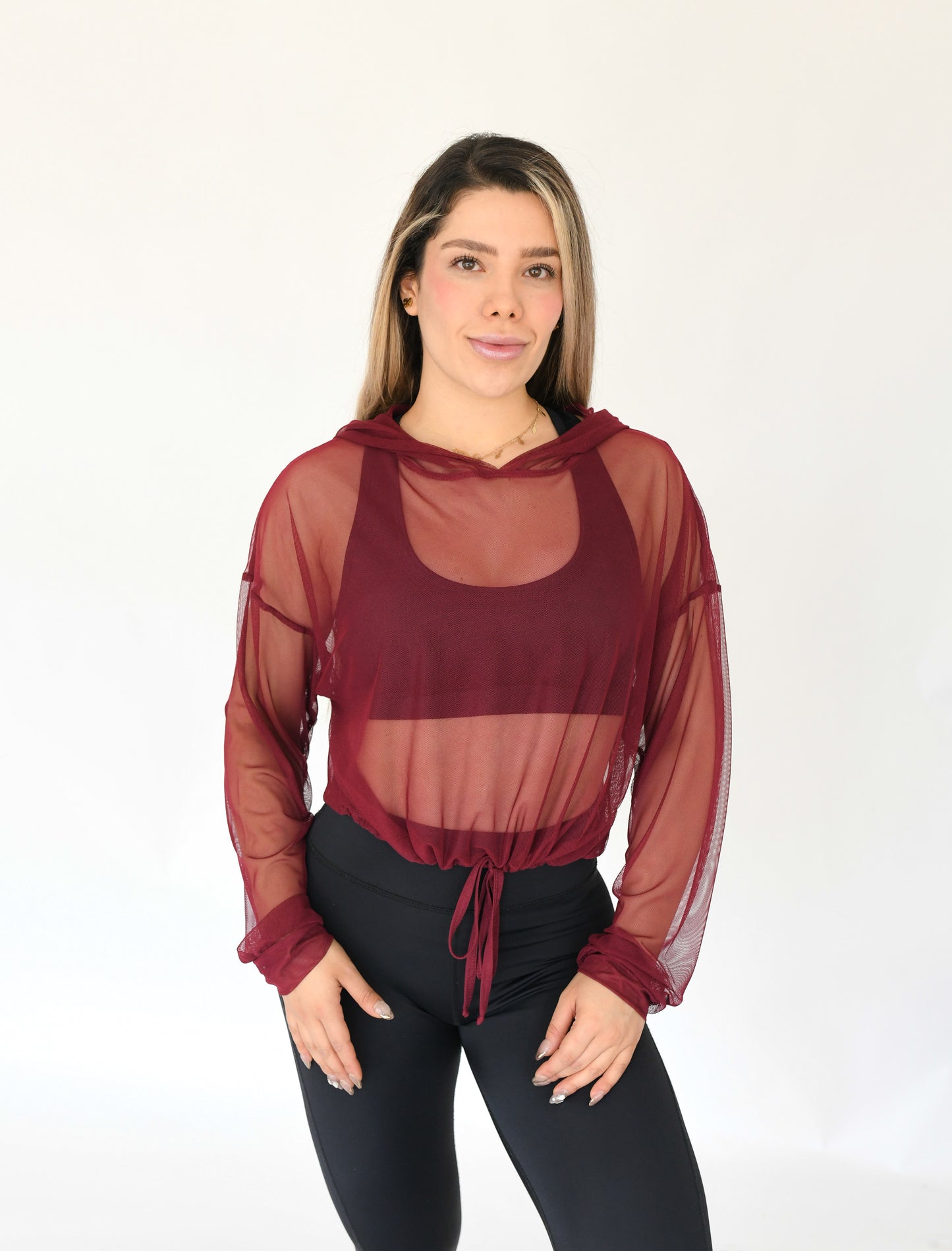 SUDADERA MESH ESPALDA ABIERTA