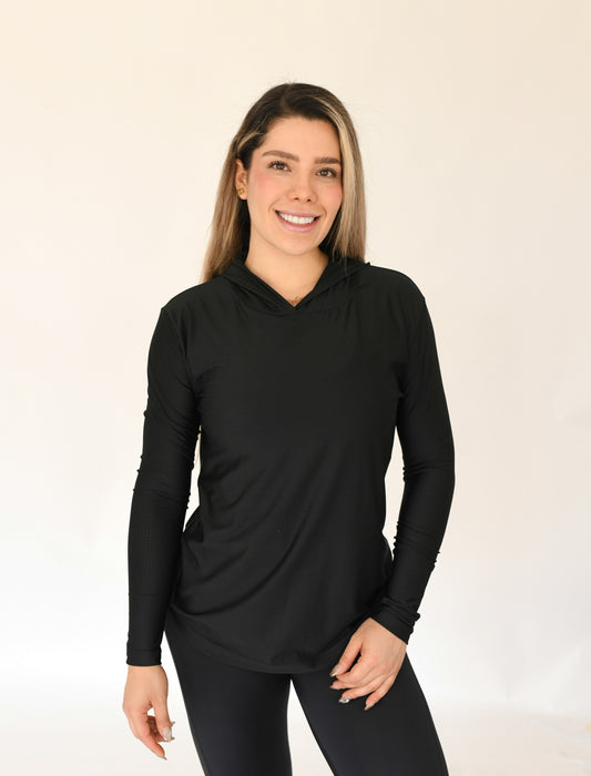 PLAYERA ESPALDA OVAL MANGA LARGA MICROPERFORADA