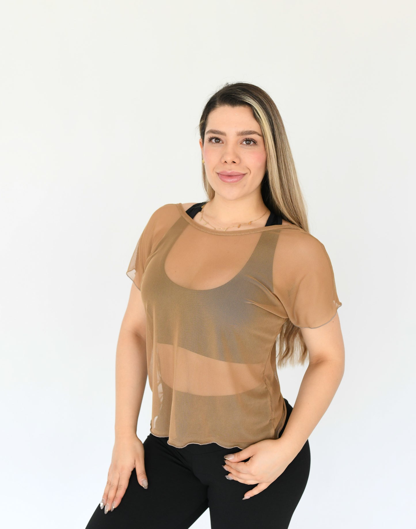 BLUSA MESH TWIST