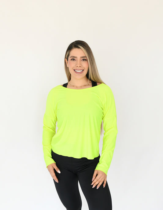 BLUSA MANGA LARGA TWIST MICROPERFORADA